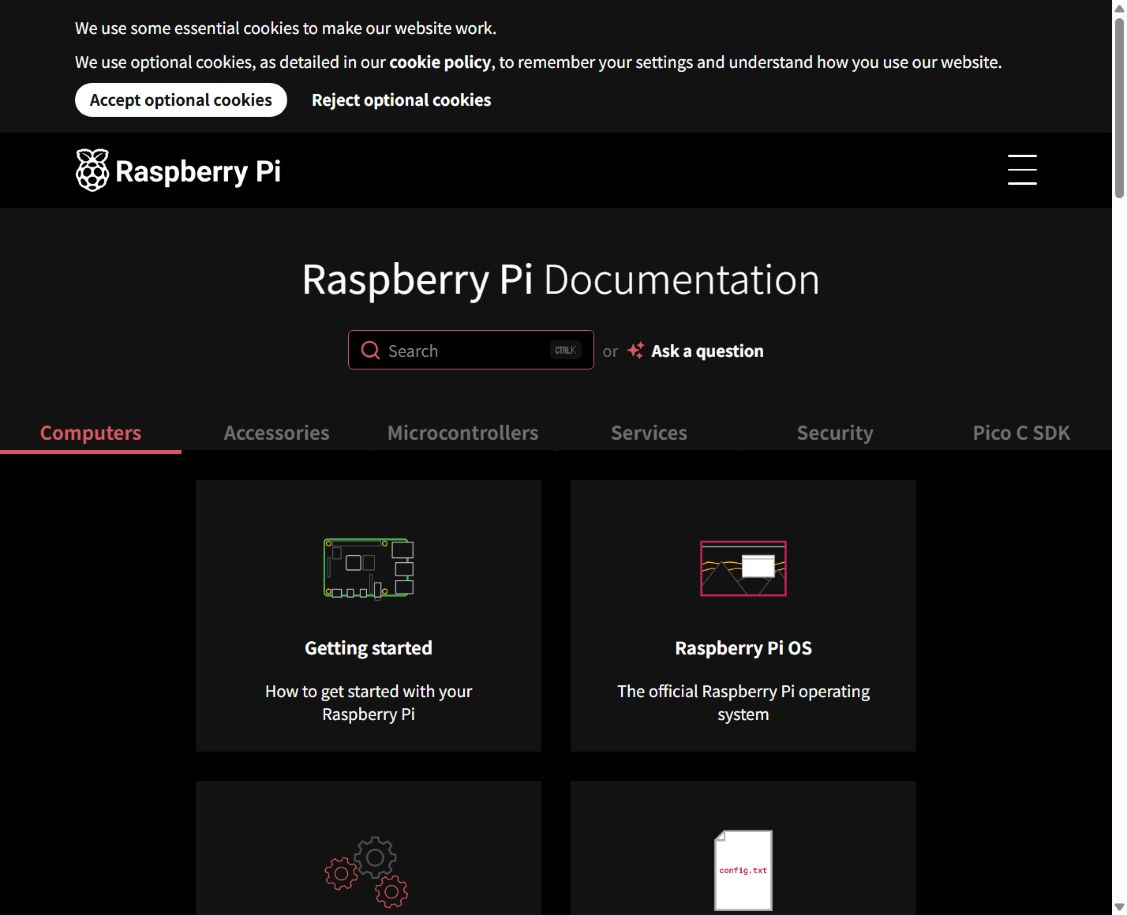 Raspberry Pi 공식 문서 · 원문 페이지 캡처