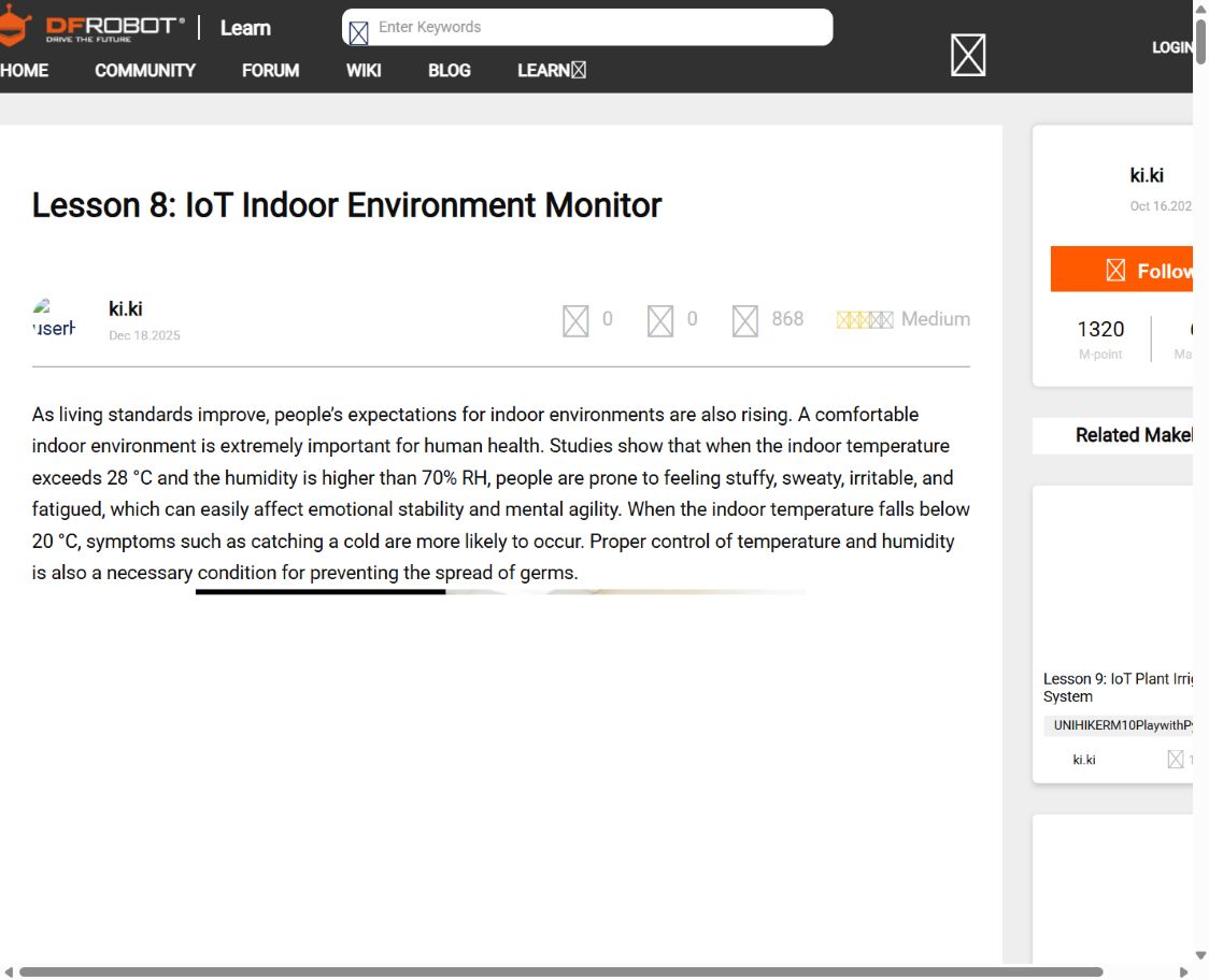 실내 환경을 기록하는 IoT 모니터 · 원문 페이지 캡처